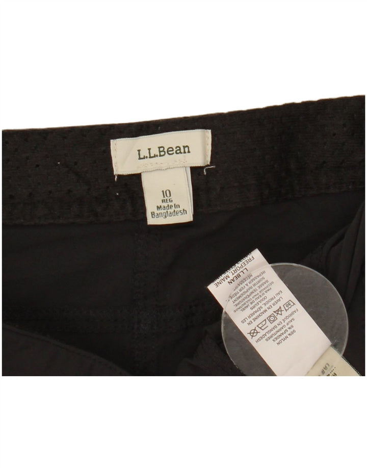 L.L.Bean Pantalones cortos tipo cargo para mujer US 10 Large W32 Nylon negro