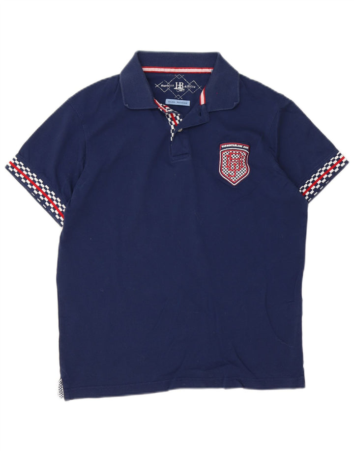 Harmont & Blaine Polo para hombre pequeño algodón azul marino