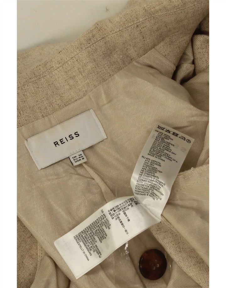 Mono sin mangas para mujer Reiss UK 42 Lana beige medio