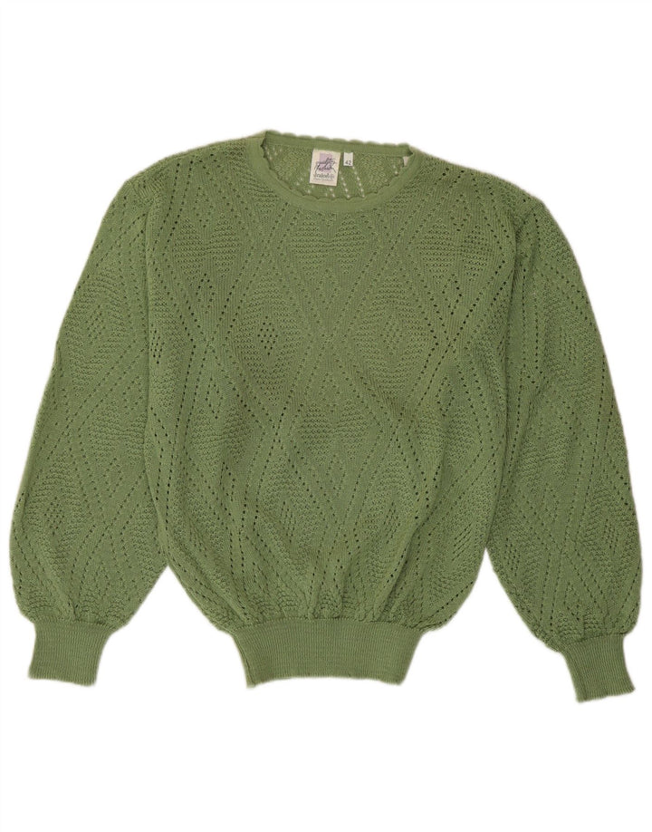 Bayer - Jersey de cuello redondo para mujer, talla 42, acrílico verde grande