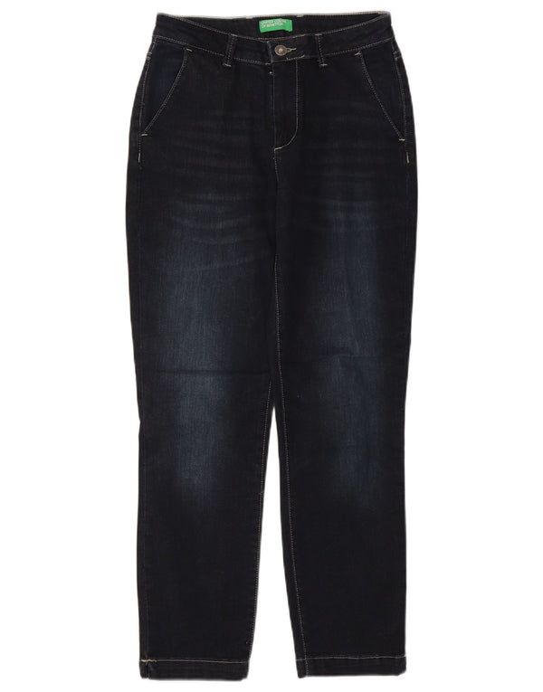 Benetton Vaqueros Slim Mujer UK 6 XS W24 L26 Azul Marino Algodón