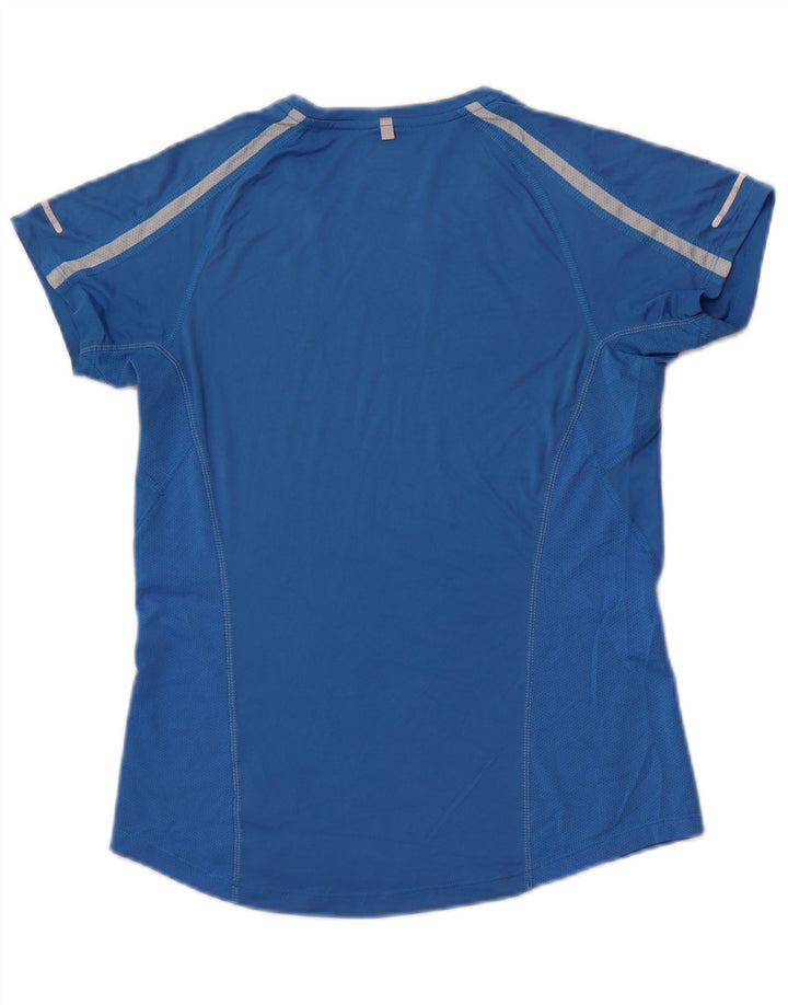 NIKE Mujer Dri Fit Camiseta Top UK 8/10 Small Azul Poliéster Deportes