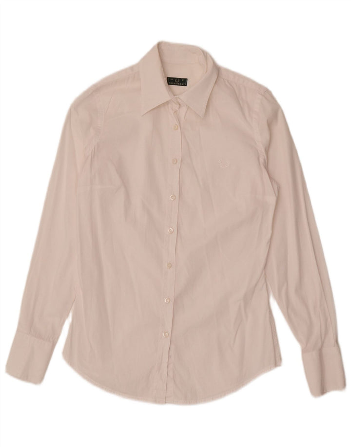 Camisa Fred Perry Mujer UK 10 Small Blanco