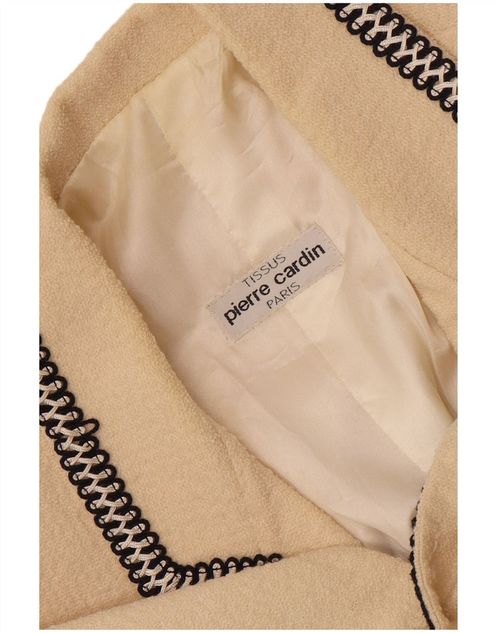 Pierre Cardin Chaqueta Blazer de 2 Botones para Mujer UK 44 Grande Beige