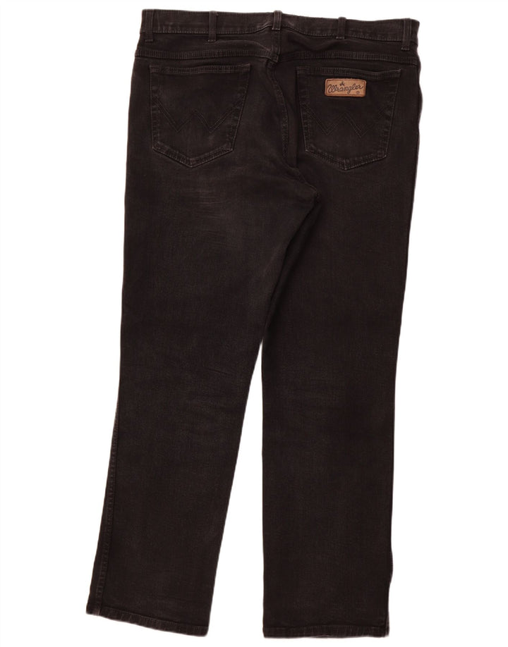 WRANGLER Vaqueros rectos elásticos Texas para hombre W38 L32 Algodón negro