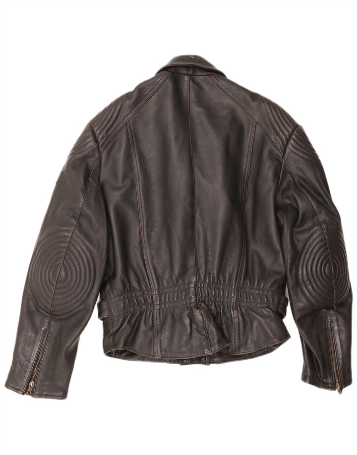 MQP Chaqueta de motociclista de cuero para hombre IT 52 XL Negro