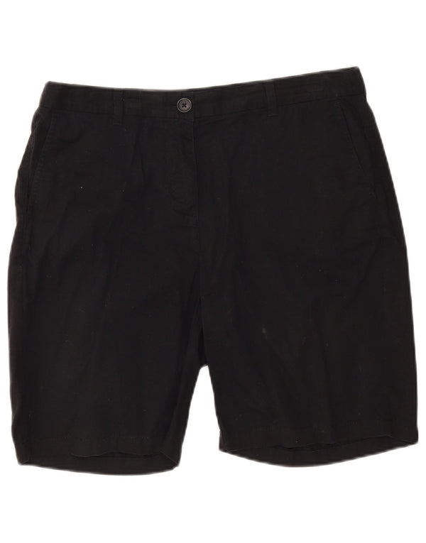 Marks & Spencer Pantalones cortos chinos para mujer UK 12 Medium W30 Algodón negro
