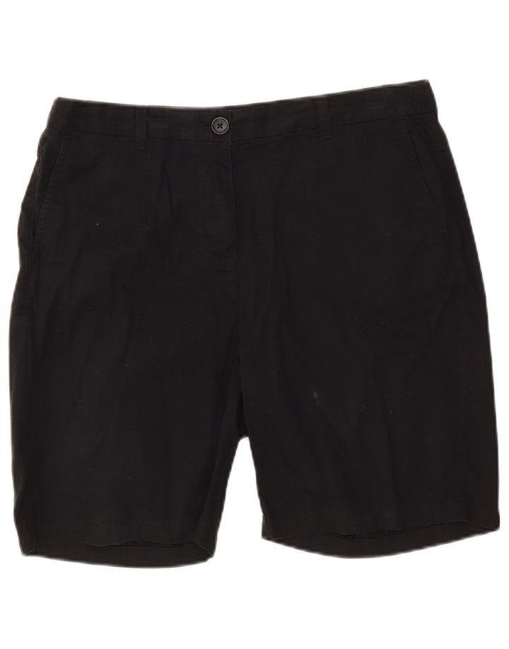Marks & Spencer Pantalones cortos chinos para mujer UK 12 Medium W30 Algodón negro