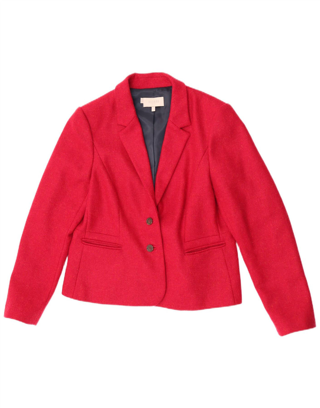 Hobbs Chaqueta Blazer de 2 Botones para Mujer UK 46 Grande Lana Roja