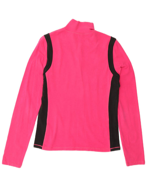 Tommy Hilfiger Top de mujer de manga larga UK 42 Medium Pink Colourblock Sports