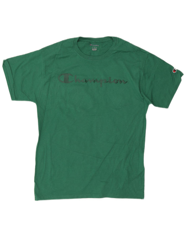 Champion Camiseta Gráfica Para Hombre Top Grande De Algodón Verde