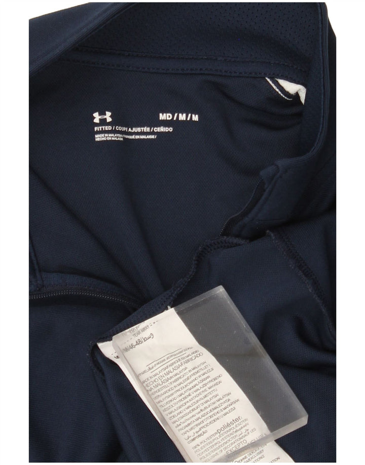 UNDER ARMOUR Chaqueta de chándal ajustada para hombre con bloques de color azul marino medio