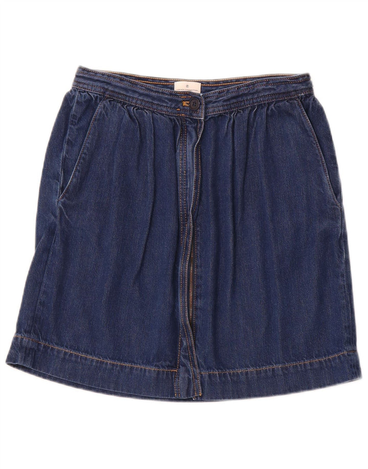 FRENCH CONNECTION Falda vaquera para mujer UK 10 Small W26 Azul