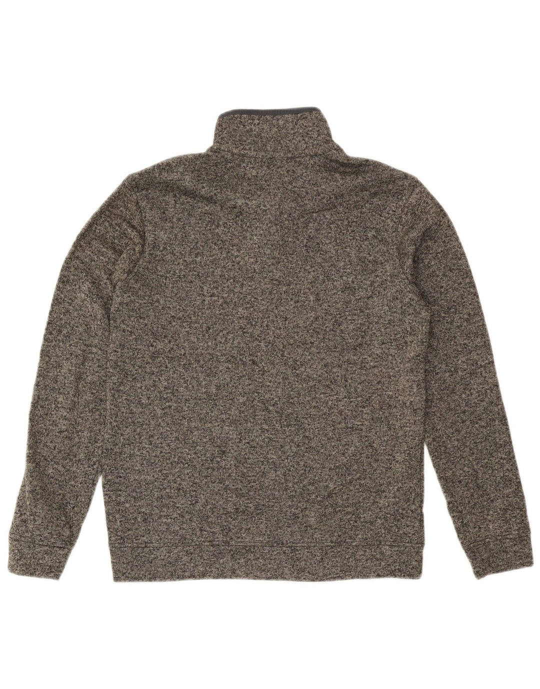 Eddie Bauer - Sudadera con Cuello y Botones para Hombre, Jersey, Gris Medio, Moteado