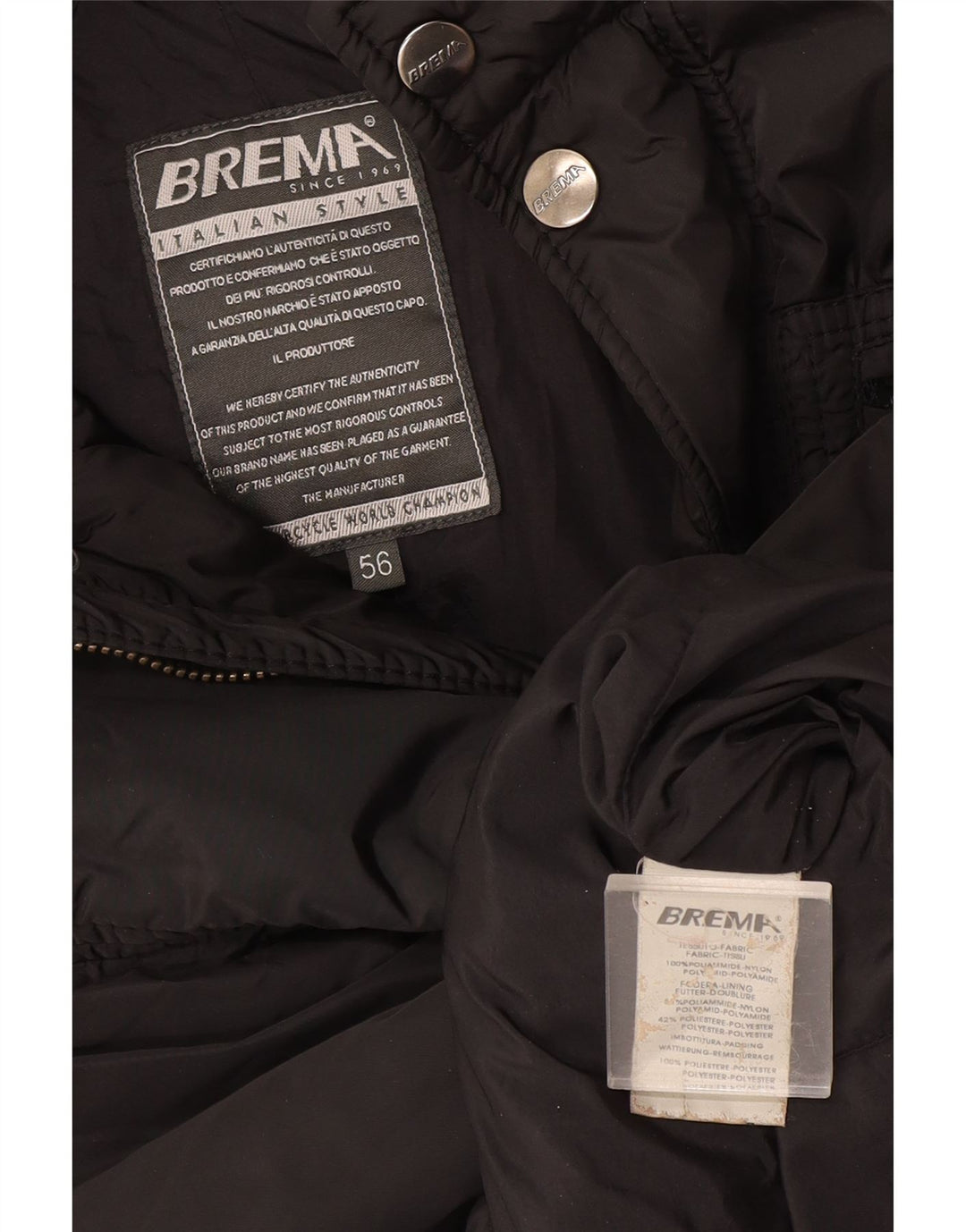 Brema Chaqueta utilitaria para hombre UK 38 Mediana Poliamida negra
