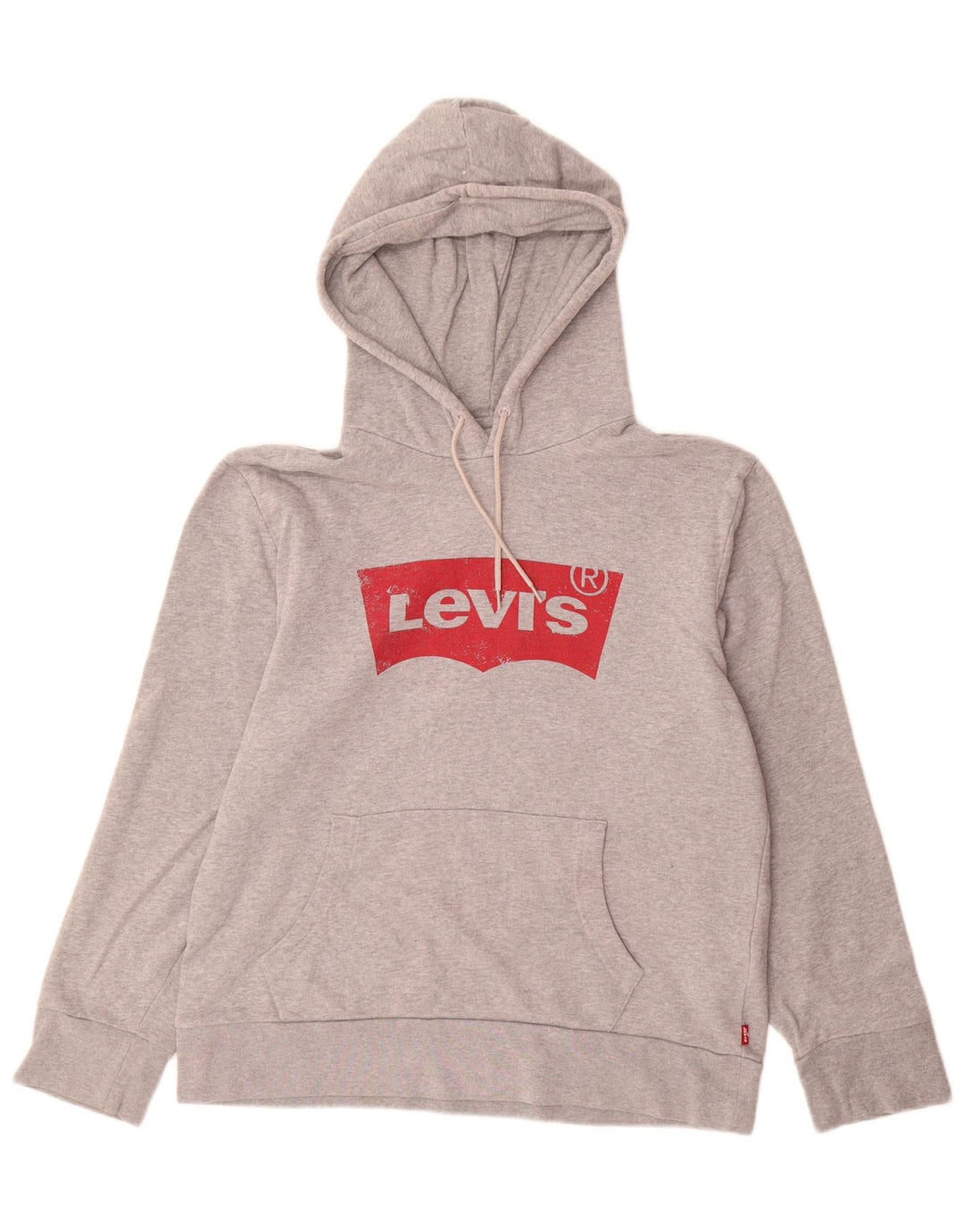 LEVI'S Hombre Sudadera Con Capucha Gráfica Jersey De Algodón Gris Medio