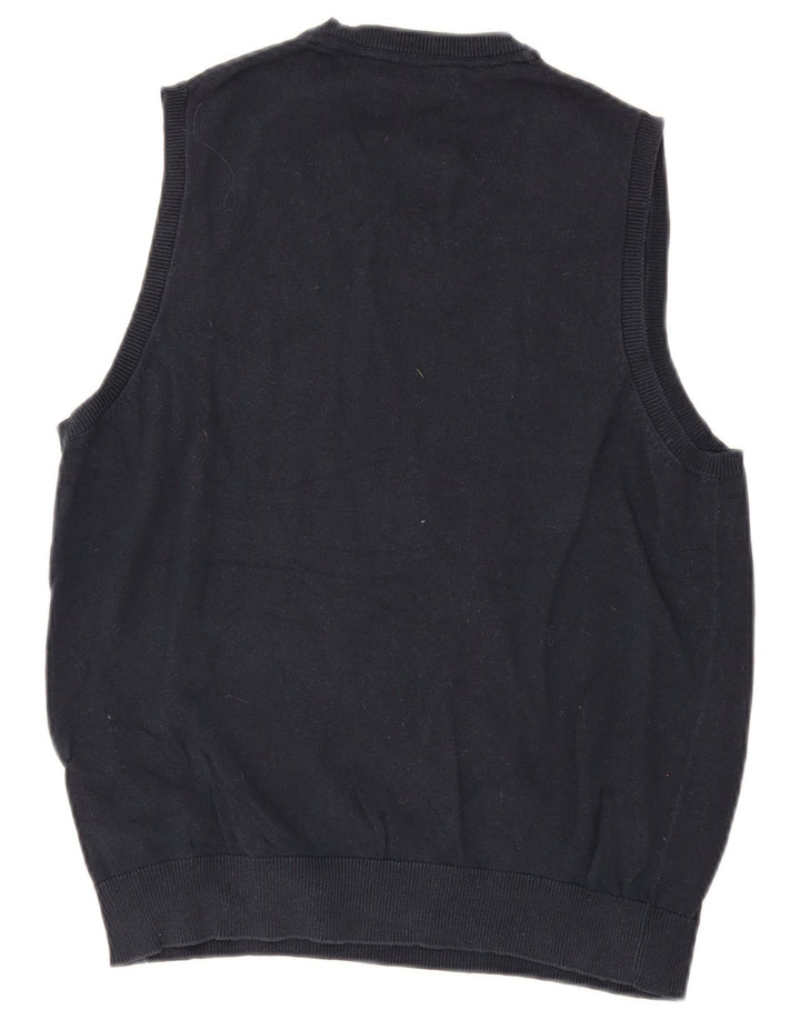 Marks & Spencer - Camiseta sin mangas para hombre, talla mediana, algodón azul marino