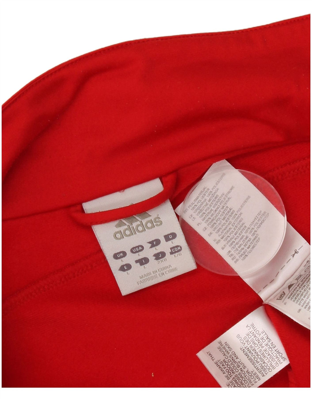 Adidas Mens Climalite Chándal Top Chaqueta Grande Poliéster Rojo