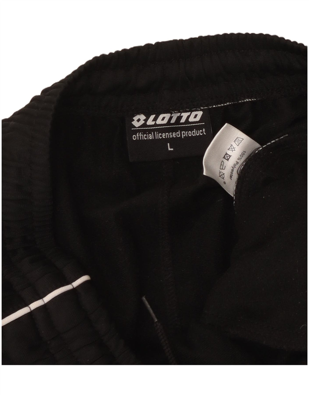 Lotto Hombre Pantalones De Chándal Joggers Large Negro Poliéster