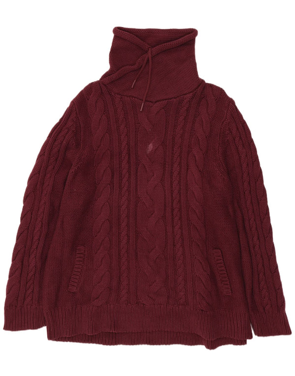 L.L.Bean Suéter con cuello vuelto para mujer UK 20 2XL Algodón burdeos
