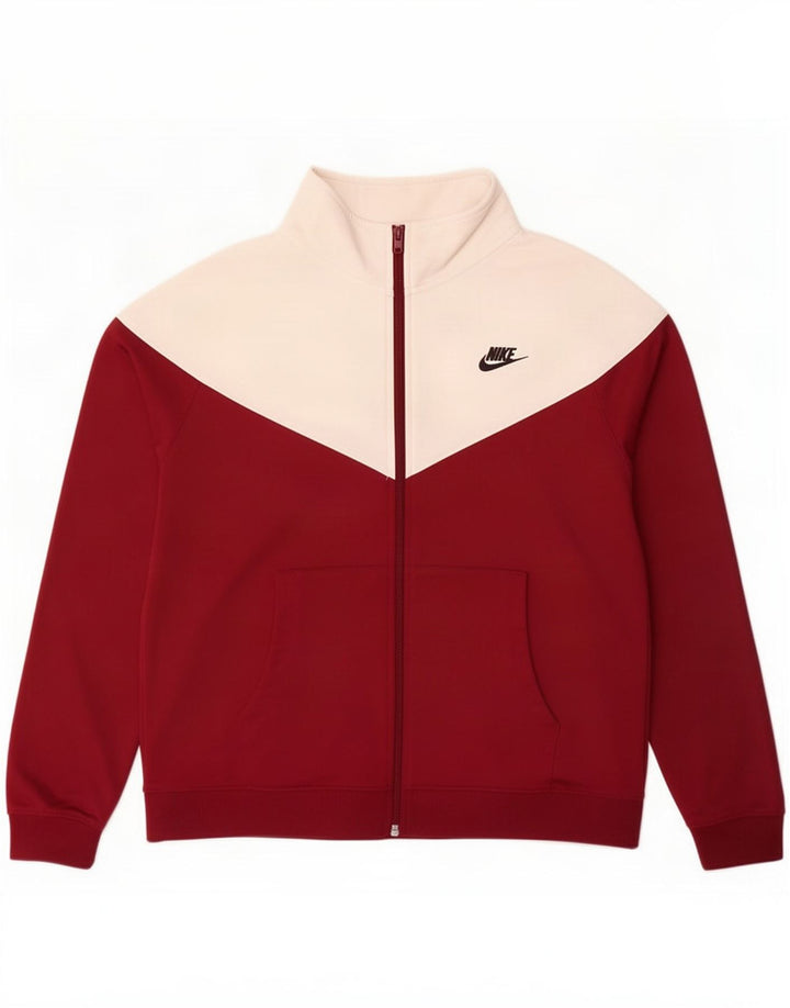 Nike - Chaqueta de chándal para hombre, talla grande, color granate, poliéster