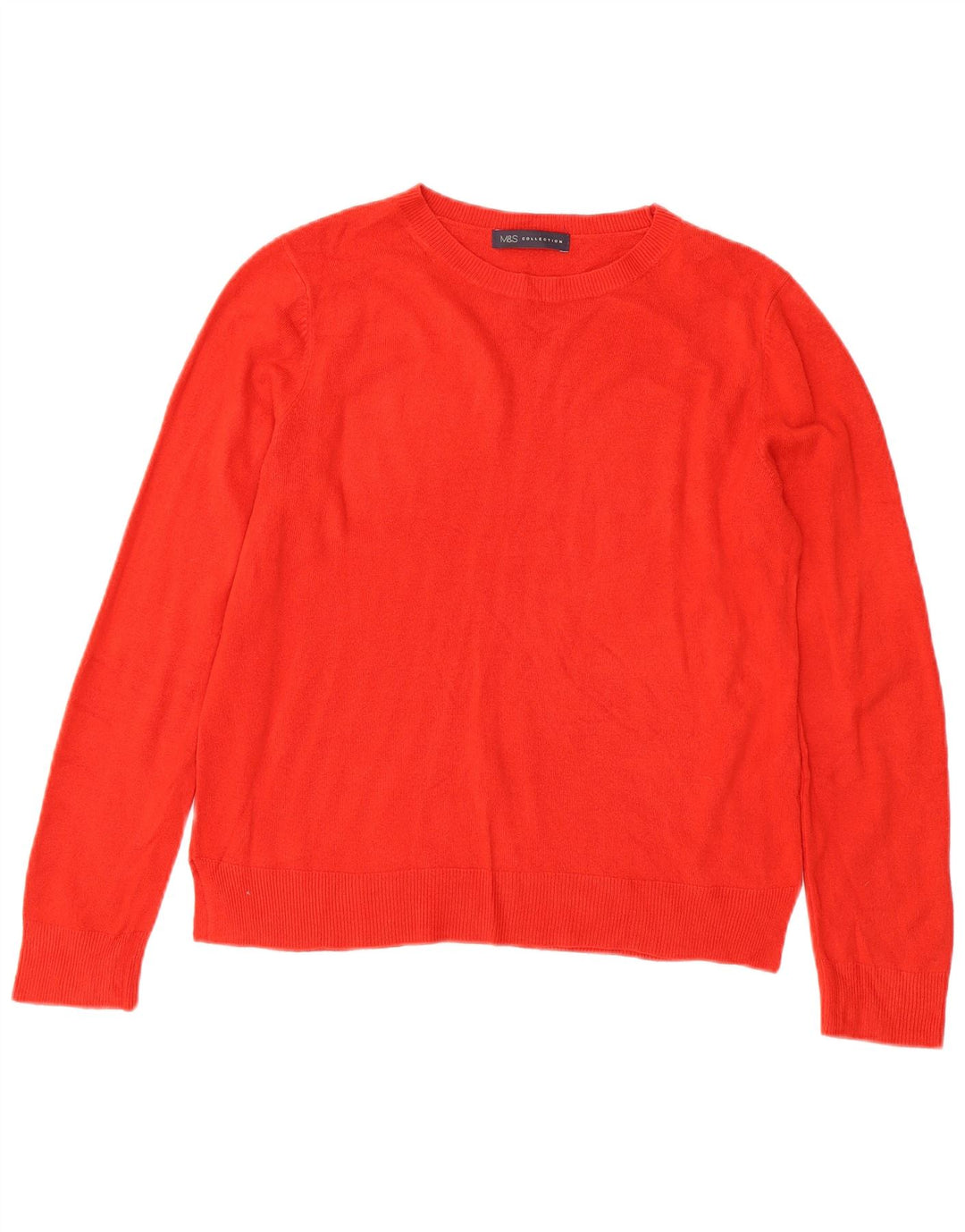 Marks & Spencer Suéter tipo jersey con cuello barco para mujer Reino Unido 44 Grande Acrílico rojo