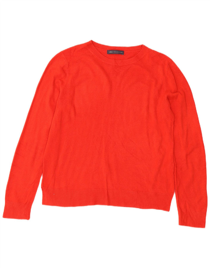 Marks & Spencer Suéter tipo jersey con cuello barco para mujer Reino Unido 44 Grande Acrílico rojo