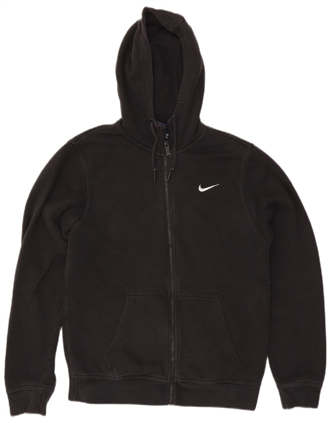 Nike - Sudadera con capucha y cremallera para hombre, talla pequeña, algodón negro