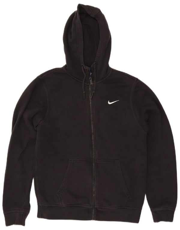 Nike - Sudadera con capucha y cremallera para hombre, talla pequeña, algodón negro