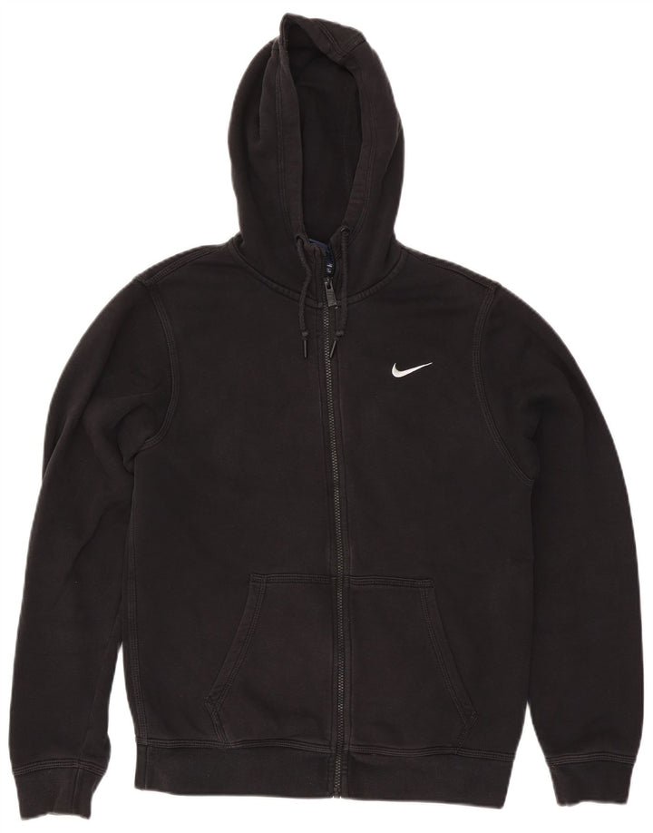 Nike - Sudadera con capucha y cremallera para hombre, talla pequeña, algodón negro
