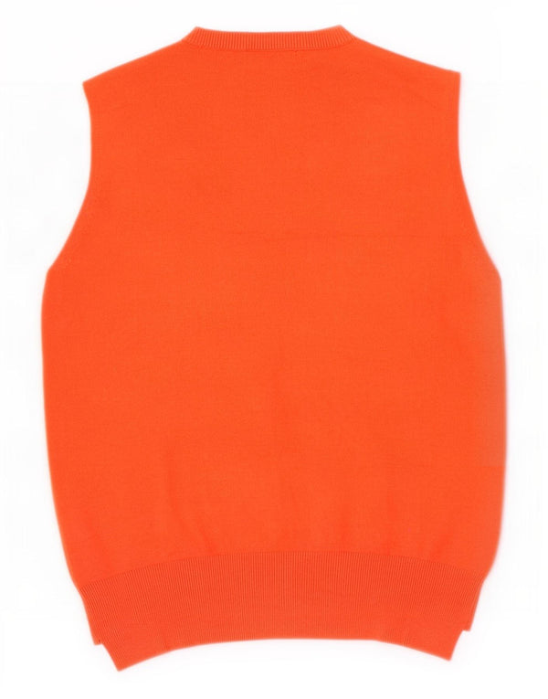 Zara Mujer Chaleco Tank Top UK 40 Grande Viscosa Naranja