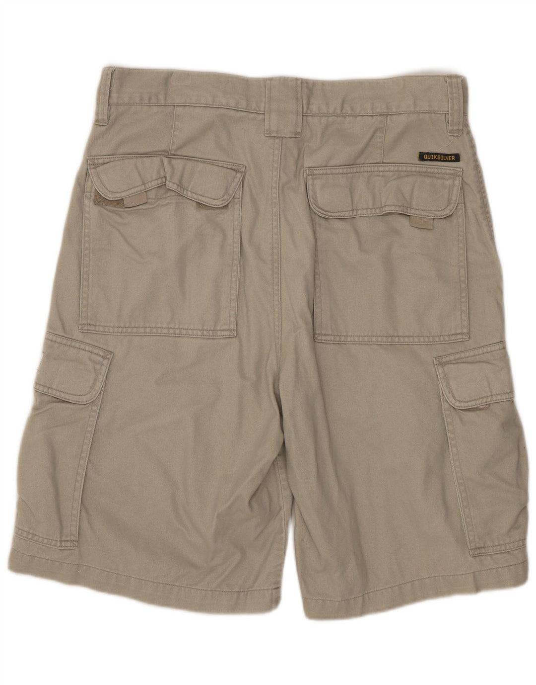 QUIKSILVER Shorts Cargo Hombre W30 Algodón Gris Medio