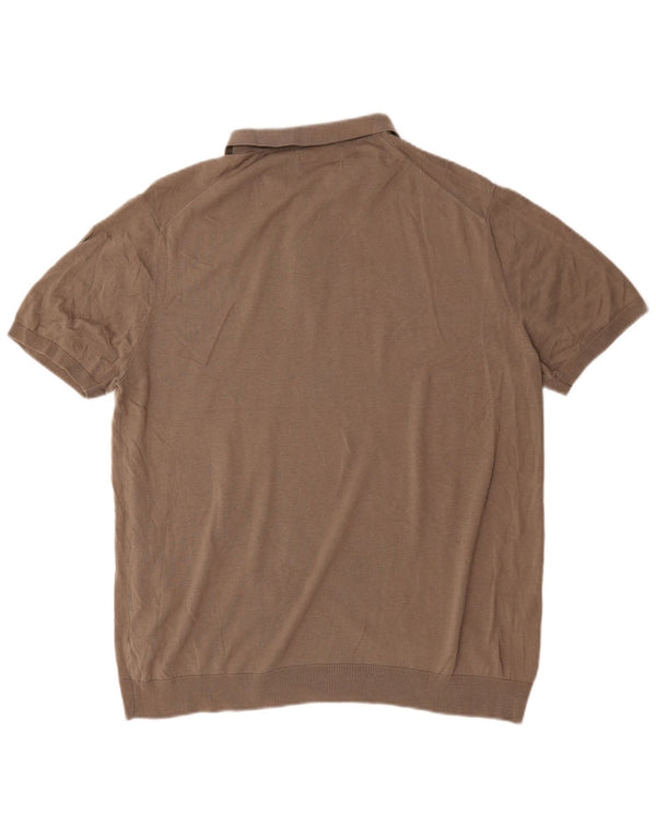 Marks & Spencer Polo Autograph para hombre XL Seda gris