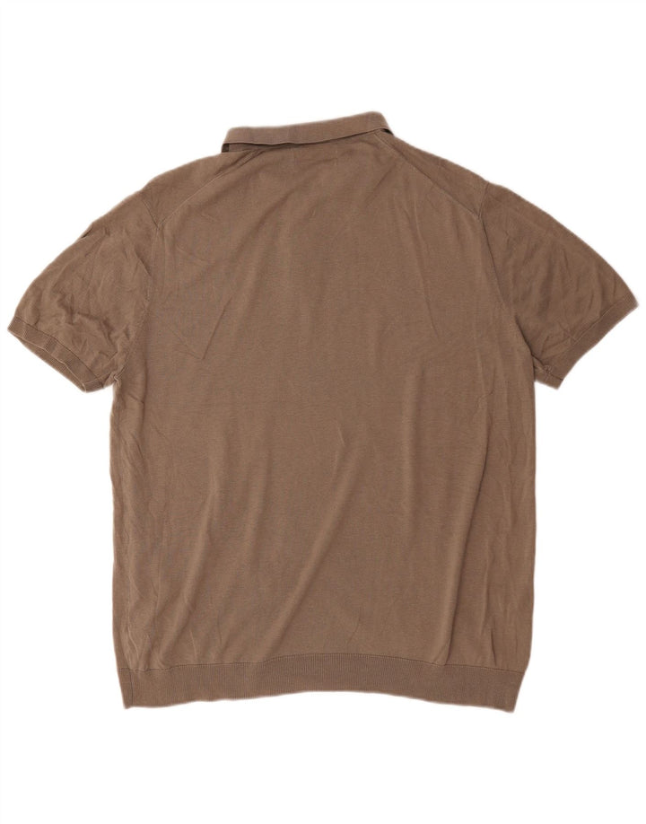 Marks & Spencer Polo Autograph para hombre XL Seda gris