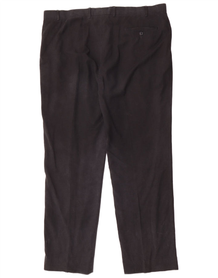 Marks & Spencer Pantalón de traje con pinzas para hombre W42 L33 Lyocell azul marino
