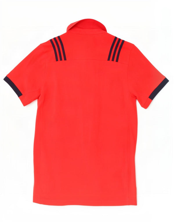 Adidas Hombre Munster Rugby Graphic Polo Shirt Grande Rojo Colorblock Algodón