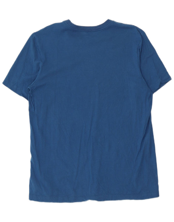 Nike Mens T-Shirt Top Medium Blue Cotton