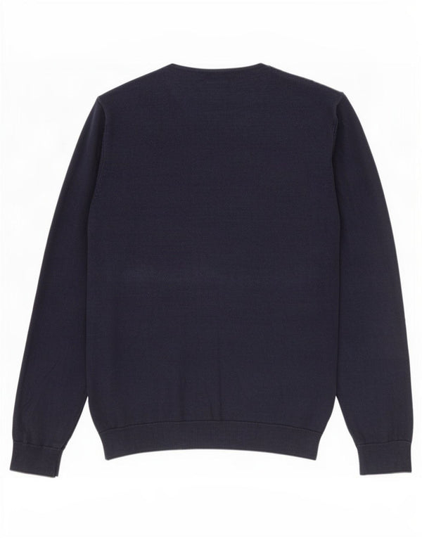 Marks & Spencer Jersey de cuello redondo para hombre XL Algodón azul marino