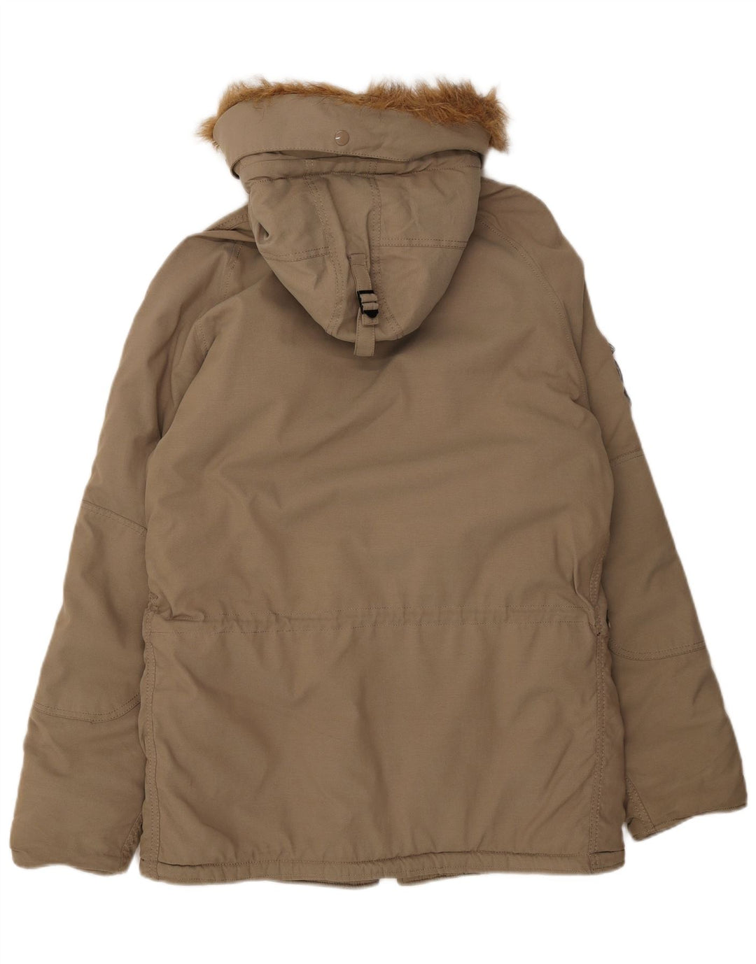 Alpha Industries Chaqueta parka con capucha para hombre UK 40 Large Beige Poliéster