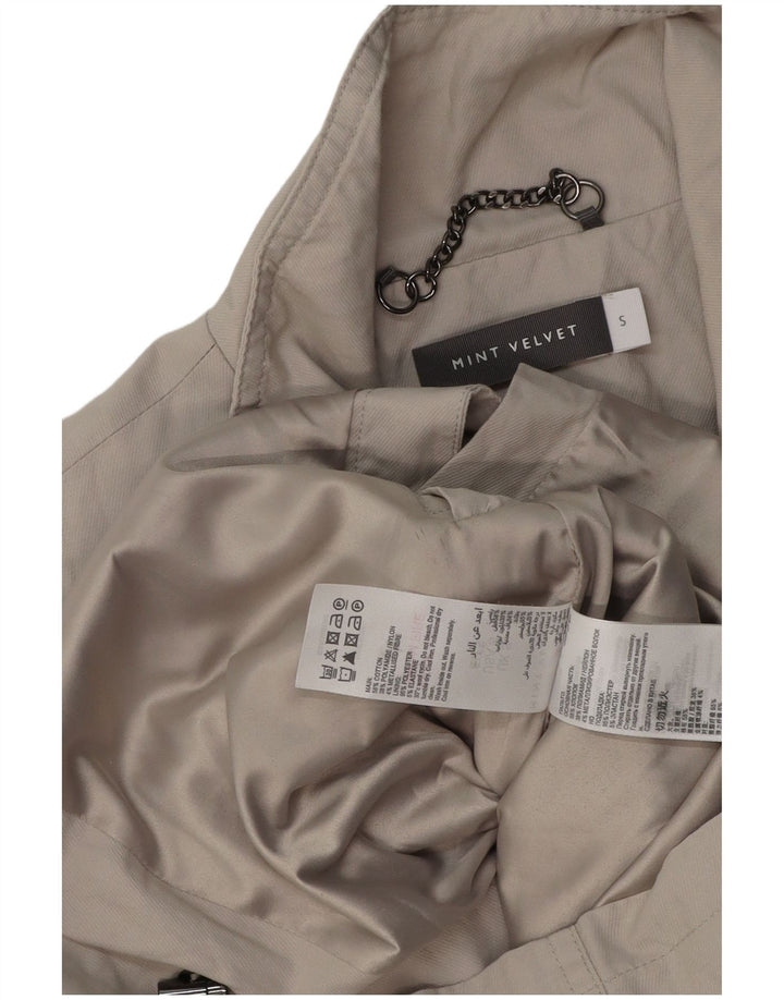 MINT VELVET Chaqueta utilitaria para mujer UK 10 Small Grey Cotton