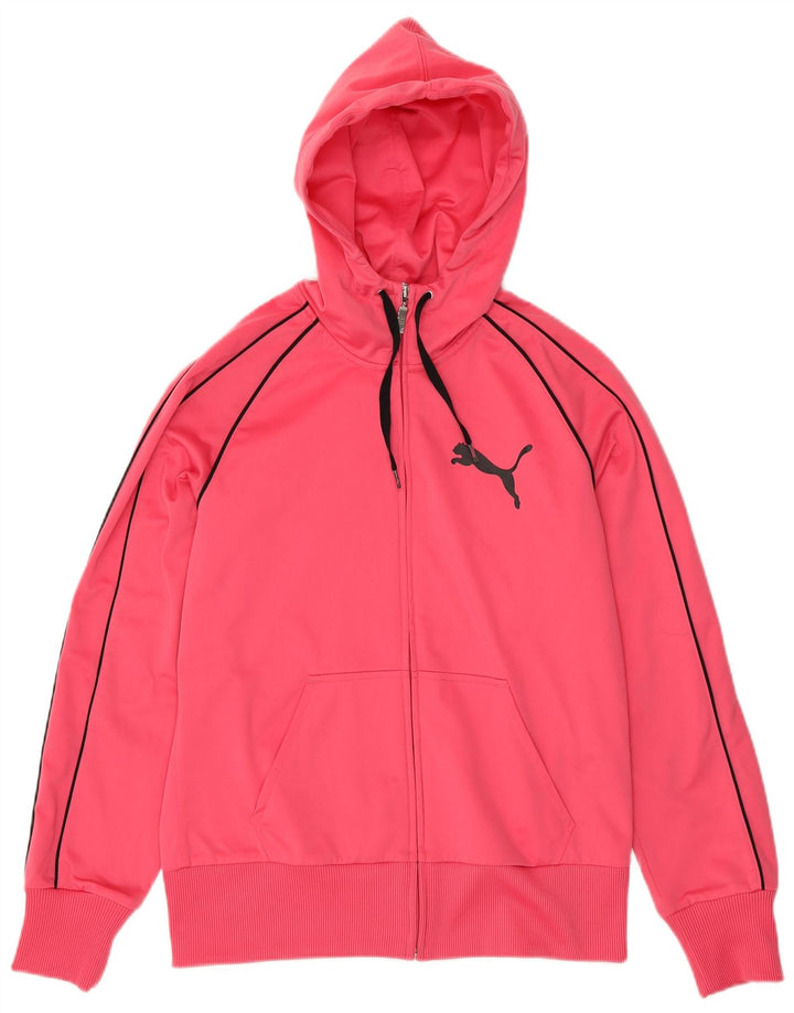 Nike - Sudadera con capucha y cremallera para mujer, talla 40, poliéster rosa grande