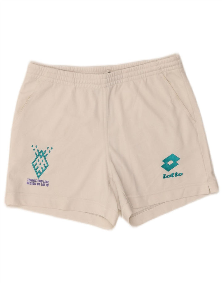 Lotto Shorts Deportivos Gráficos Para Hombre Poliéster Blanco Mediano