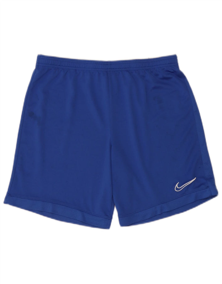 Nike - Pantalones cortos deportivos Dri Fit para hombre, poliéster azul grande
