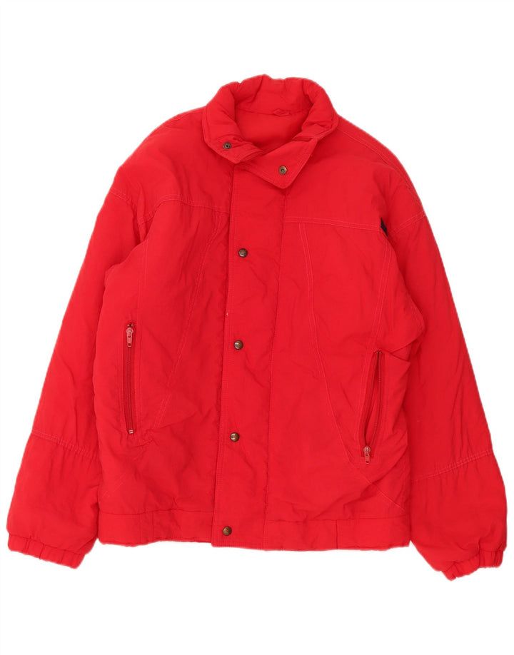 Chaqueta acolchada vintage para hombre Reino Unido 44 2XL Poliamida roja