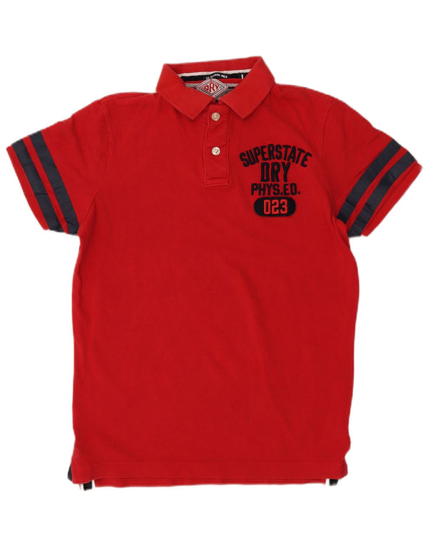 Superdry Polo Gráfico De Algodón A Rayas Rojas Grande Para Hombre