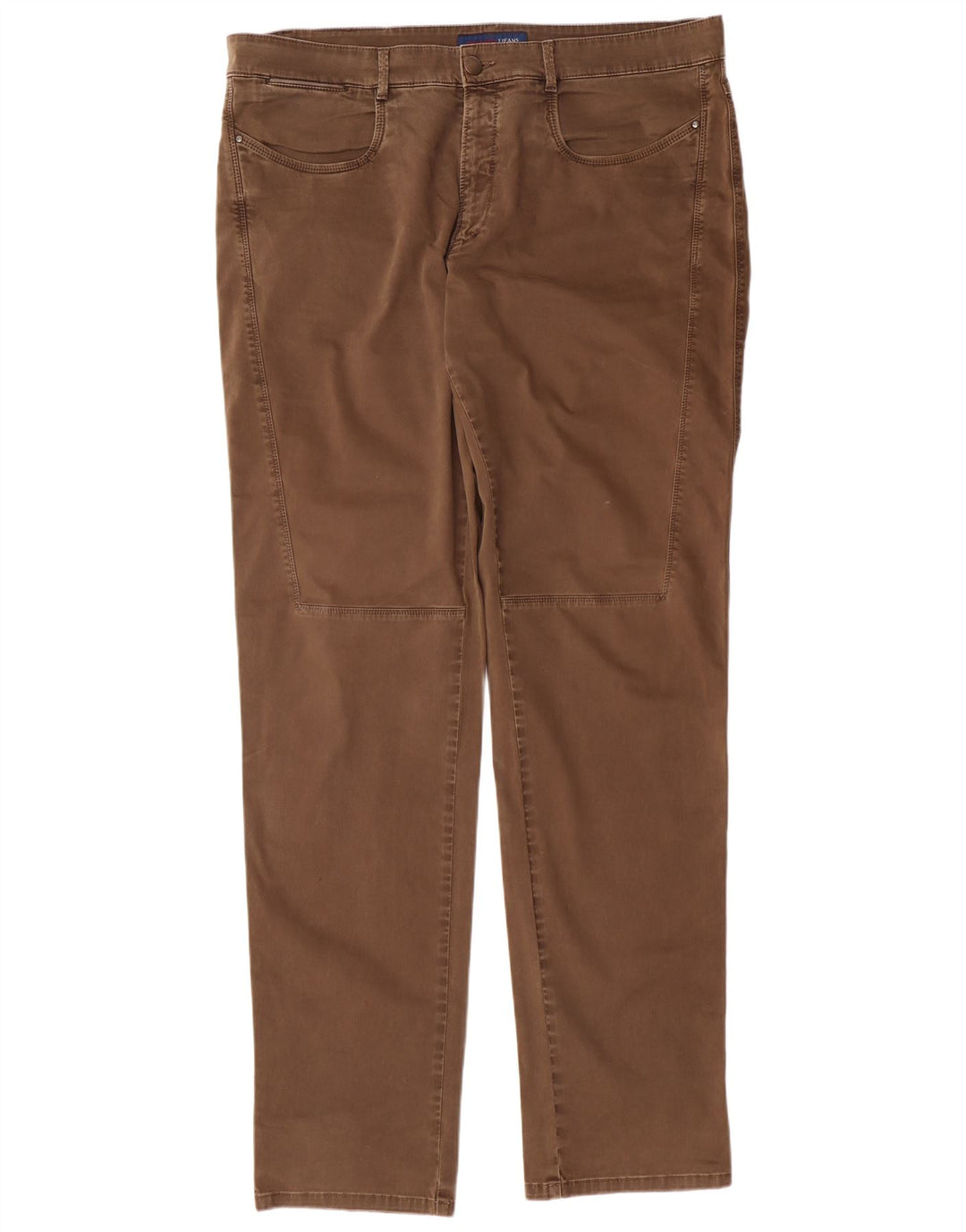 TRUSSARDI Pantalones rectos informales para hombre IT 58 3XL W40 L36 Marrón Algodón