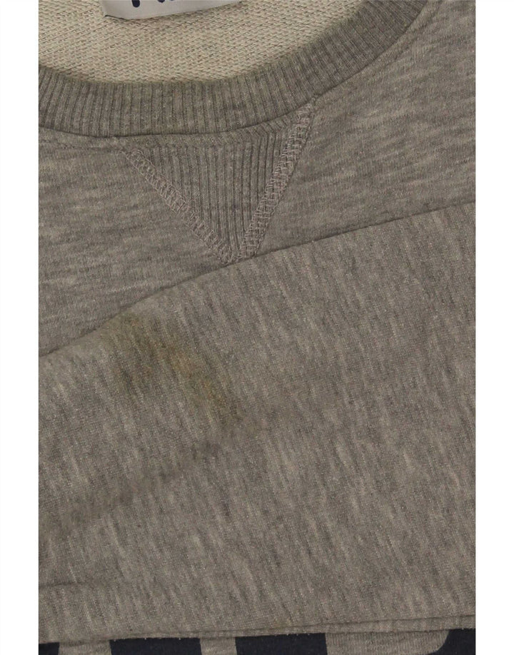 Fila Hombre Sudadera Gráfica Jersey Pequeño Algodón Moteado Gris