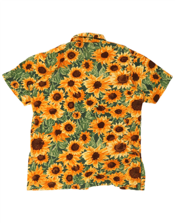 Vintage mujer camisa de manga corta EU 38 medio multicolor floral