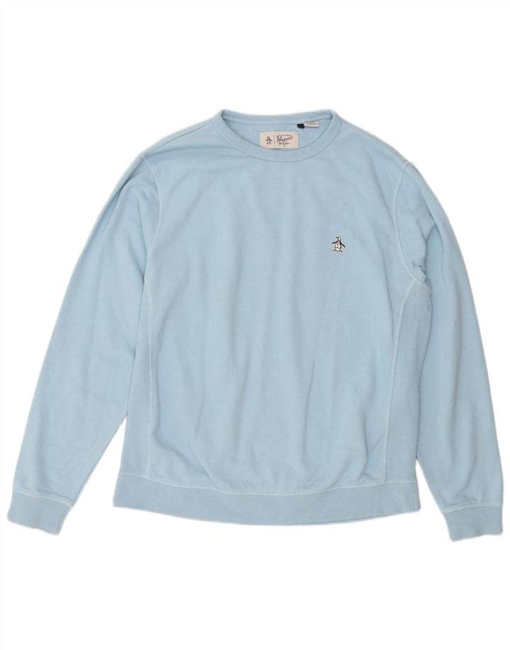 PENGUIN Sudadera para hombre Jumper Large Azul Algodón