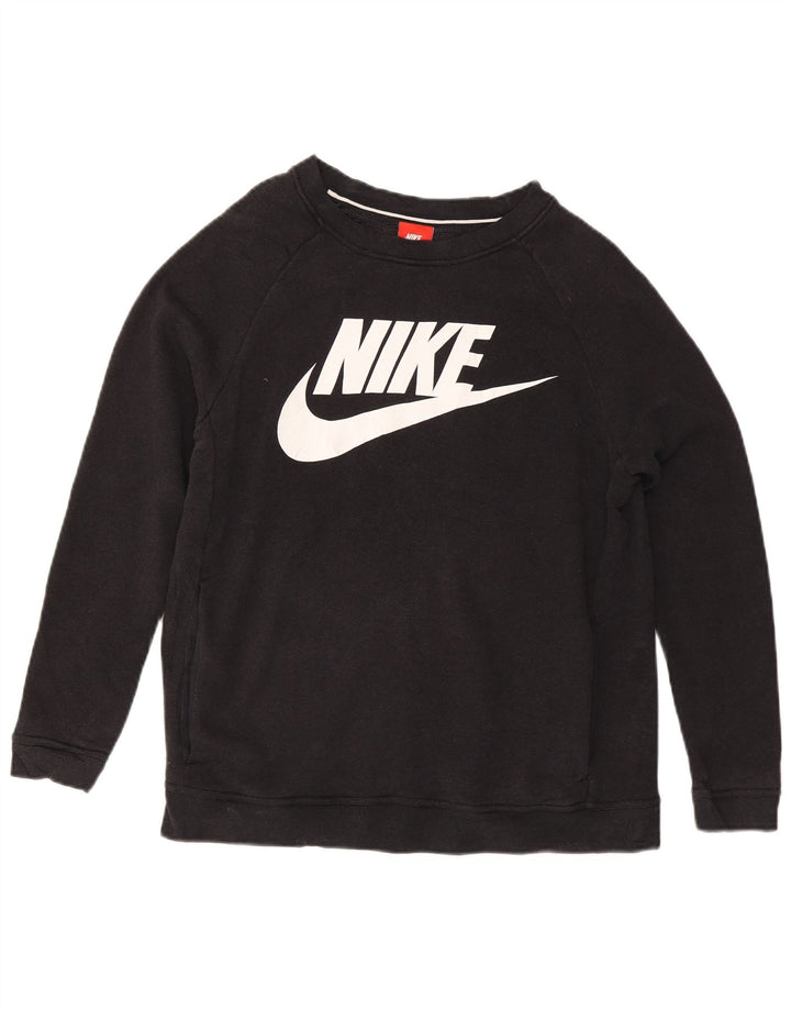 Nike - Sudadera gráfica para mujer, talla 40, talla M, color negro